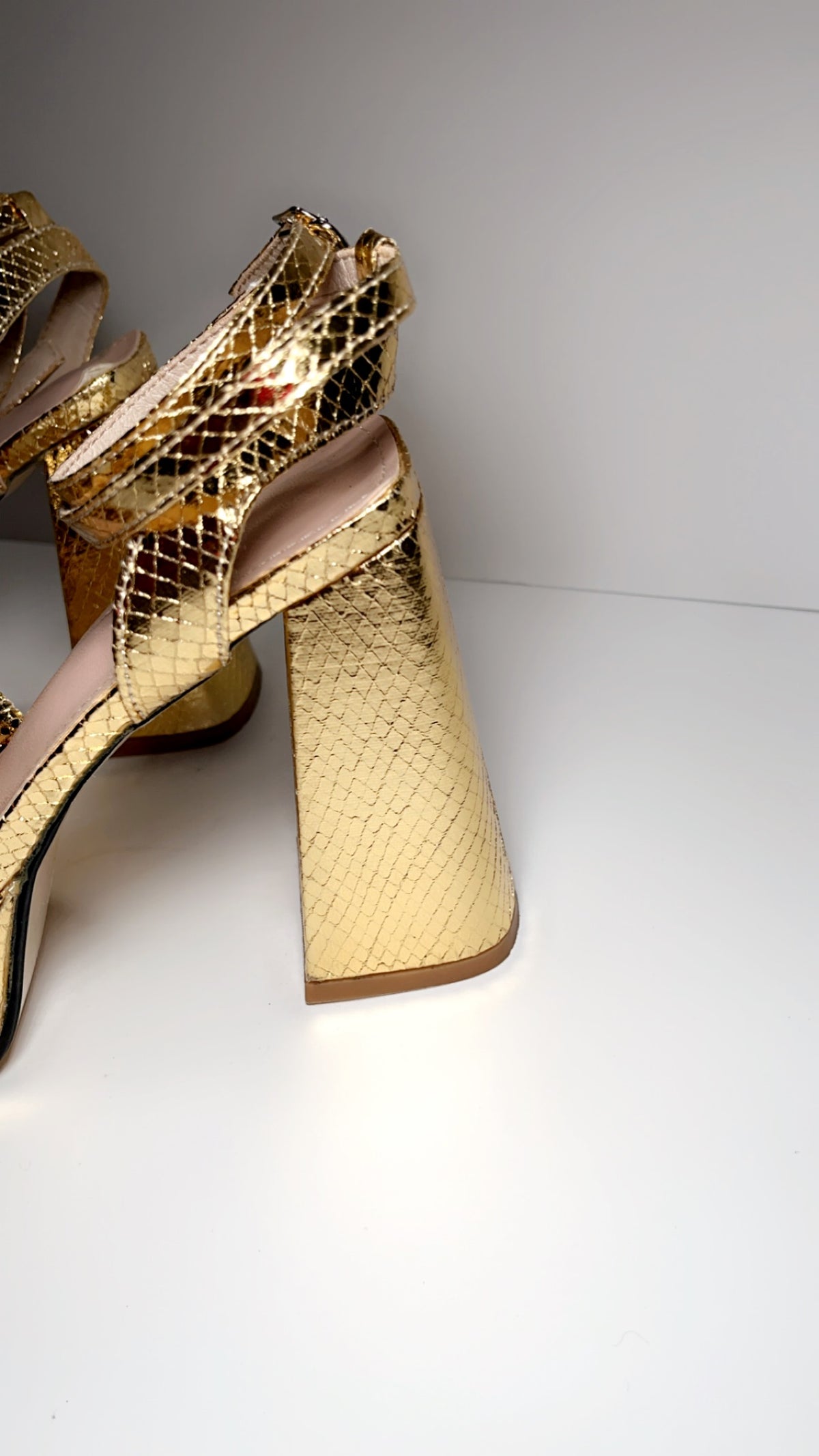 Gold Chunky Heels