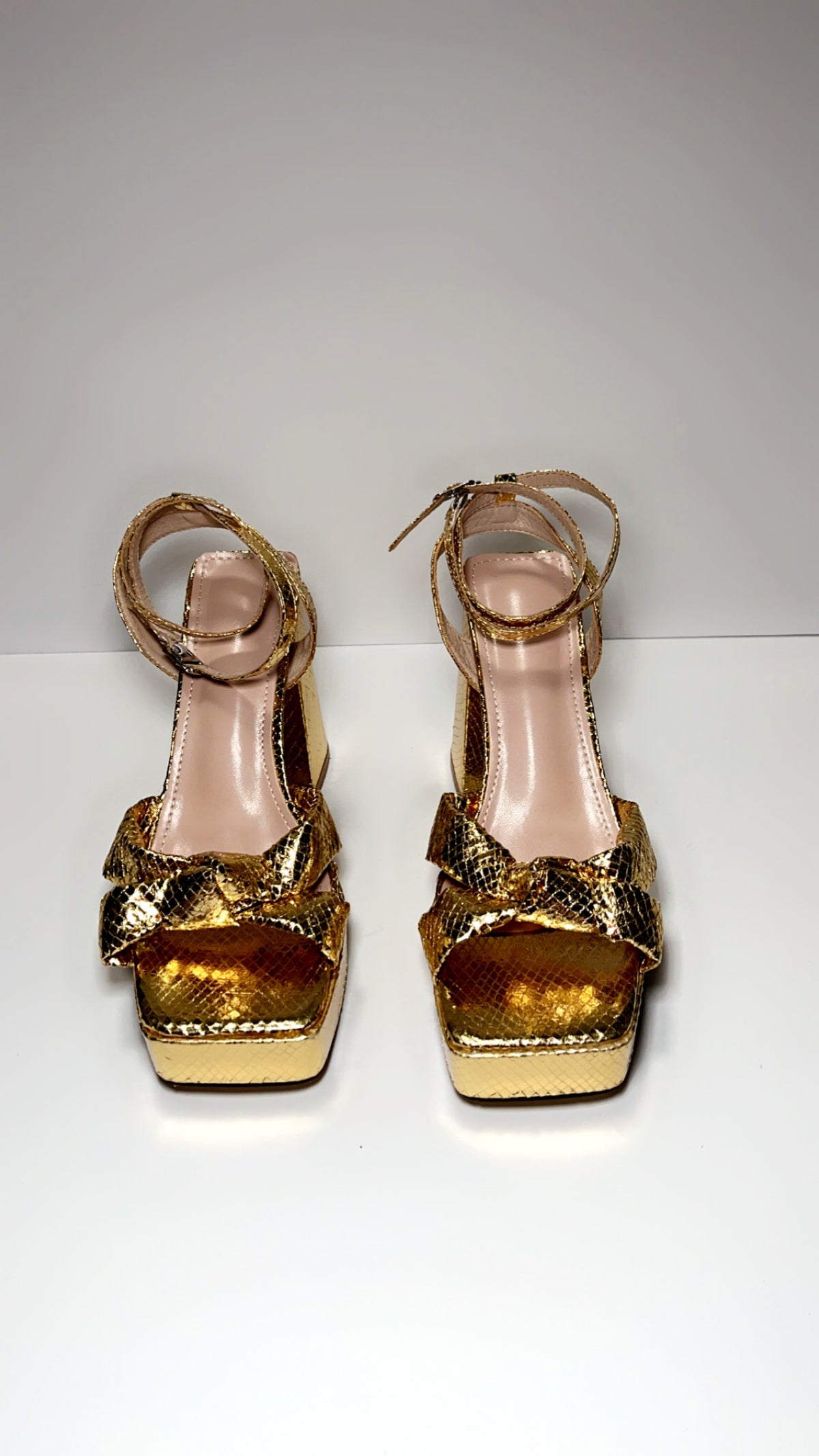 Gold Chunky Heels
